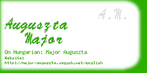 auguszta major business card